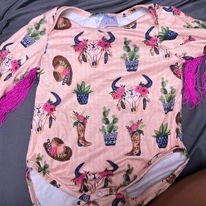 Texan onesie for baby girl. (2T)